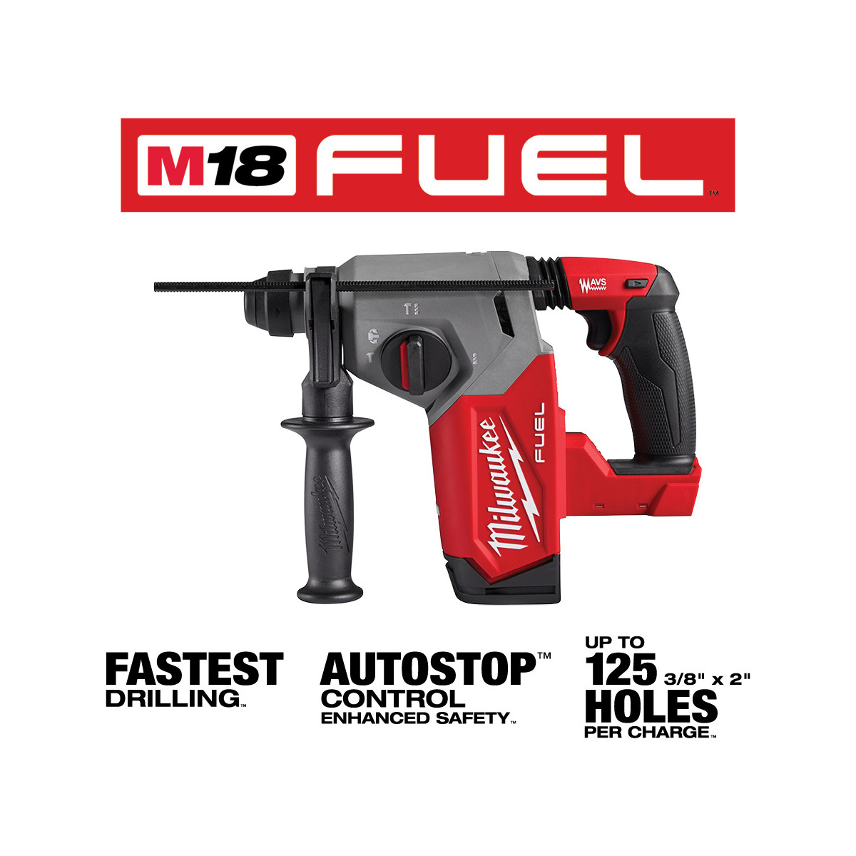 Milwaukee M18 FUEL 1 Inch SDS Plus Rotary Hammer from GME Supply